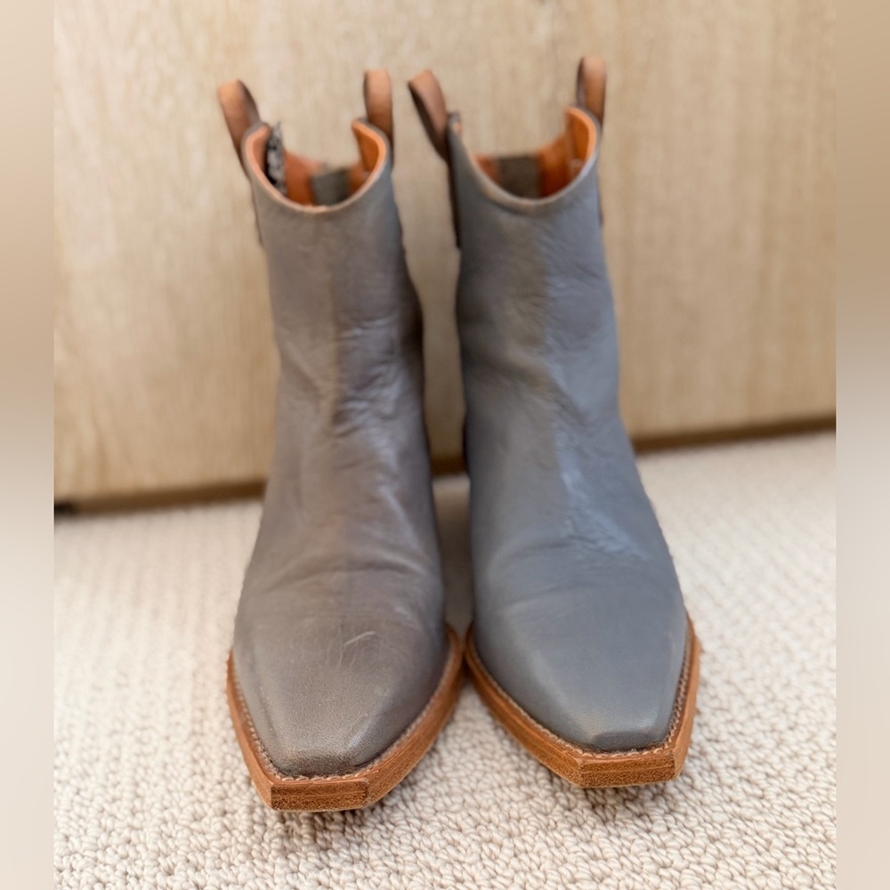 We the Free Wesley Ankle Boots grey blue western 37 Free People - Picture 10 of 11